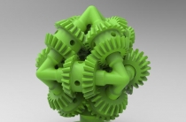 齿轮球3D打印模型（最具3D打印机特色的模型）