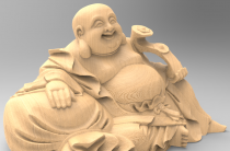 木雕弥勒佛3D打印模型免费下载（STL文件）